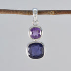 Multi Stone Whisper-thin Russian 92.5 Silver Toi et Moi Skylar Contemporary multicolor Pendant Jewellery