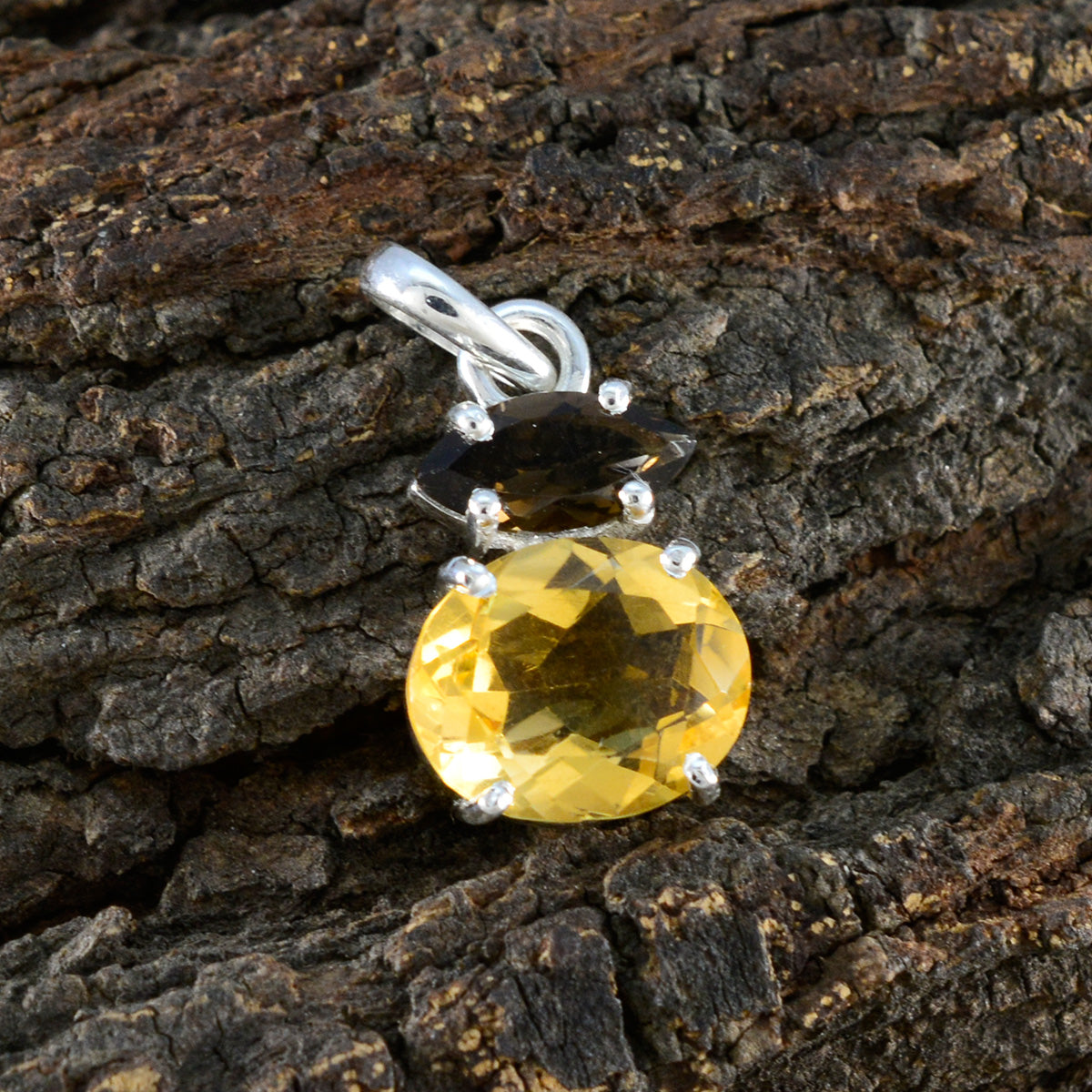 Multi Stone Delicate Turkish Silver Toi et Moi Zoe valentine multicolor Pendant Jewelry