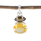 Multi Stone Delicate Turkish Silver Toi et Moi multicolor Pendant