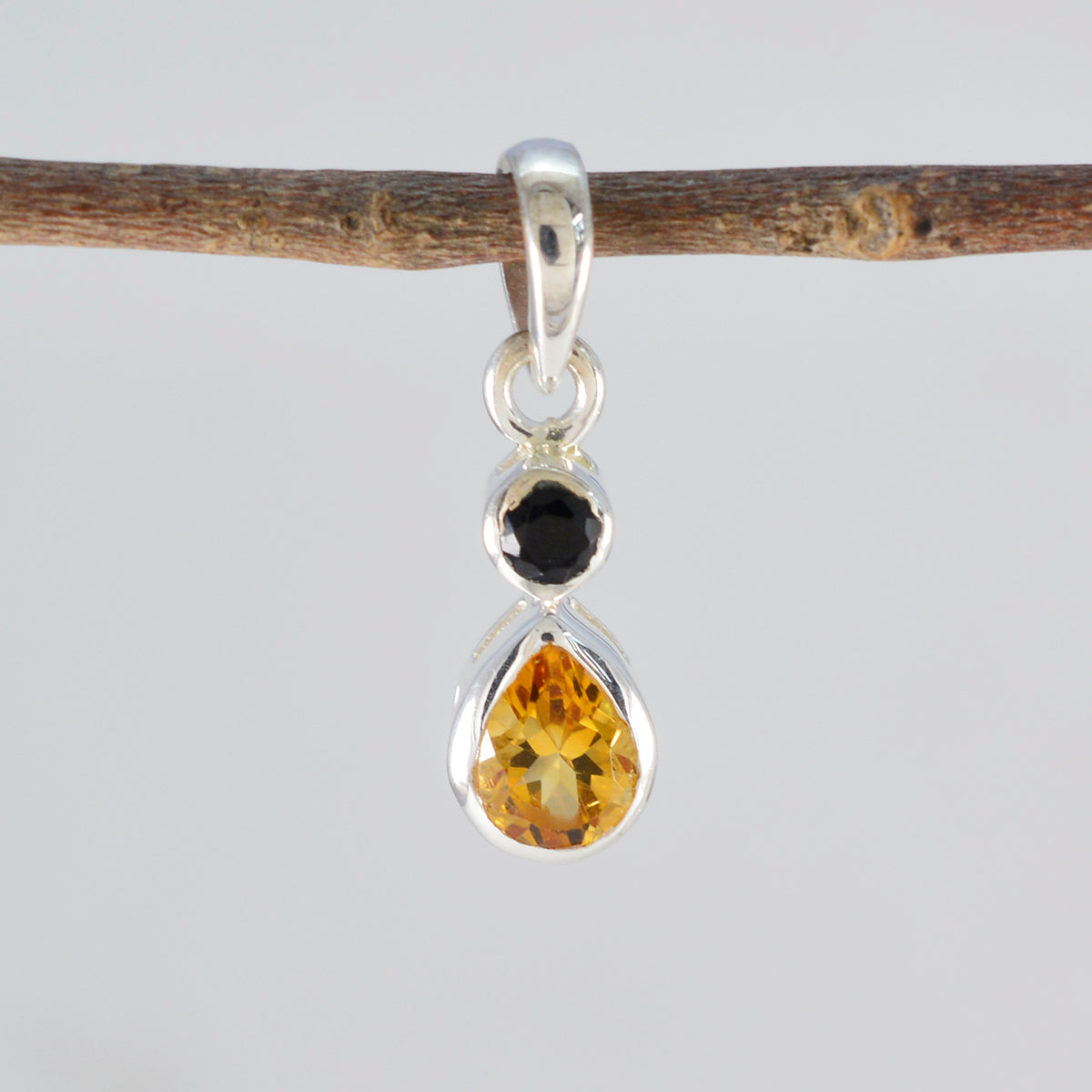 Multi Stone Minimalist Korean 925 Silver Toi et Moi Yingi Abstract multicolor Pendant Jewelry