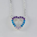 Multi Stone Featherlight Middle Eastern Silver multiple Yasmine Cocktail multicolor Pendant Jewelry