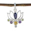 Multi Stone Dainty Moroccan 92.5 Silver Hepta multicolor Pendant