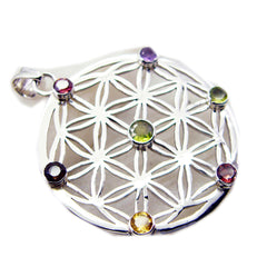 Multi Stone Statement Spanish 92.5 Silver multiple Lucia Retro multicolor Pendant Jewellery