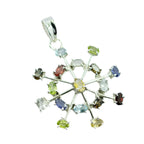 Multi Stone Eye-catching Mexican 925 Silver multiple Gabriela Engagement multicolor Pendant Jewelry