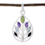 Multi Stone Tiny Mexican Sterling Silver Hepta multicolor Pendant