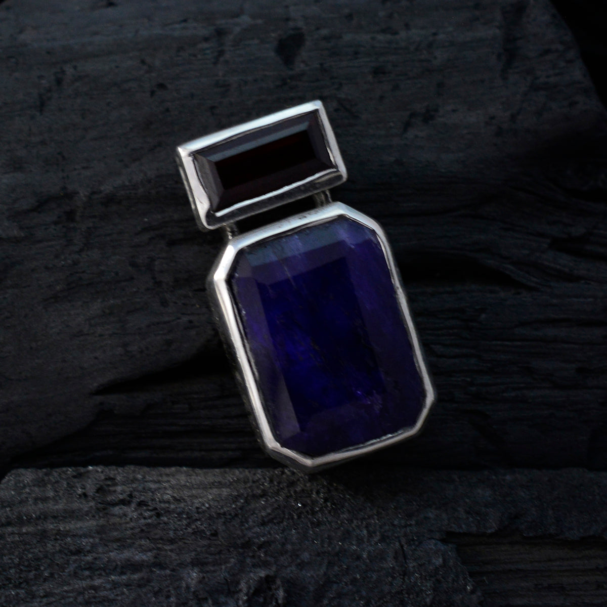 Multi Stone Whisper-thin Mexican 92.5 Silver Toi et Moi Andrea Modern multicolor Pendant Jewellery