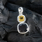 Multi Stone Whisper-thin Moroccan Silver Toi et Moi Sofia Abstract multicolor Pendant Jewelry