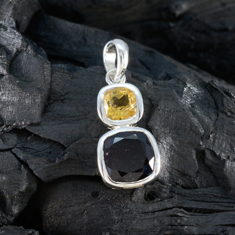 Multi Stone Whisper-thin Moroccan Silver Toi et Moi Sofia Abstract multicolor Pendant Jewelry