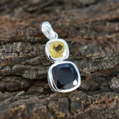 Multi Stone Whisper-thin Moroccan Silver Toi et Moi Sofia Abstract multicolor Pendant Jewelry