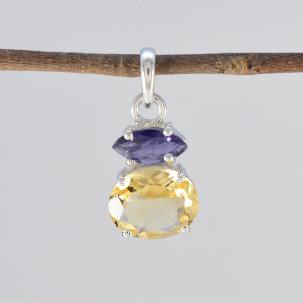 Multi Stone Delicate American Sterling Silver Toi et Moi Zoey Romantic multicolor Pendant Jewellery
