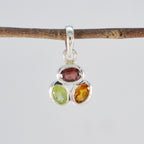 Multi Stone Elegant Japanese 925 Silver Trilogy Seo-yeon Trendy multicolor Pendant Jewelry