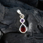 Minimalistischer japanischer Anhänger „Toi et Moi Yukki“ aus 92,5er Silber mit mehreren Steinen, trendiger mehrfarbiger Schmuck