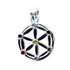 Multi Stone Featherlight Italian 925 Silver multiple Mila Retro multicolor Pendant Jewelry