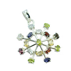 Multi Stone Eye-catching Latin American 92.5 Silver multiple Isabella wedding multicolor Pendant Jewellery