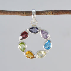 Multi Stone Dainty Latin American 925 Silver Hepta Laura Fairytale multicolor Pendant Jewelry
