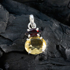 Multi Stone Delicate Mexican 925 Silver Toi et Moi Yasmin Feminine multicolor Pendant Jewelry