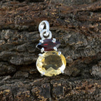 Multi Stone Delicate Mexican 925 Silver Toi et Moi Yasmin Feminine multicolor Pendant Jewelry