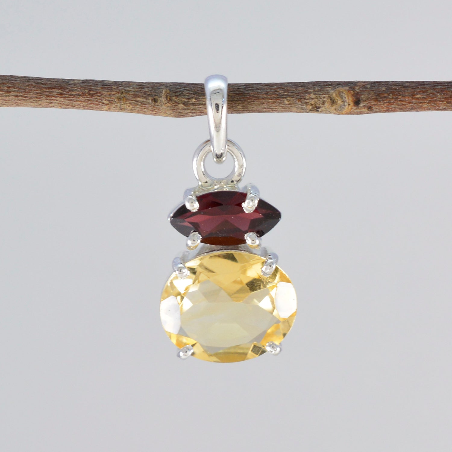 Multi Stone Delicate Mexican 925 Silver Toi et Moi Yasmin Feminine multicolor Pendant Jewelry