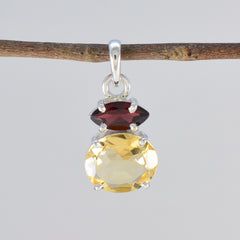 Multi Stone Delicate Mexican 925 Silver Toi et Moi Yasmin Feminine multicolor Pendant Jewelry