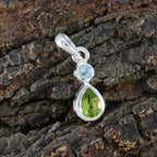 Multi Stone Minimalist Korean Silver Toi et Moi Yunna Modern multicolor Pendant Jewelry