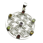 Multi Stone Featherlight Spanish 92.5 Silver multiple Natalie Filigree multicolor Pendant Jewellery
