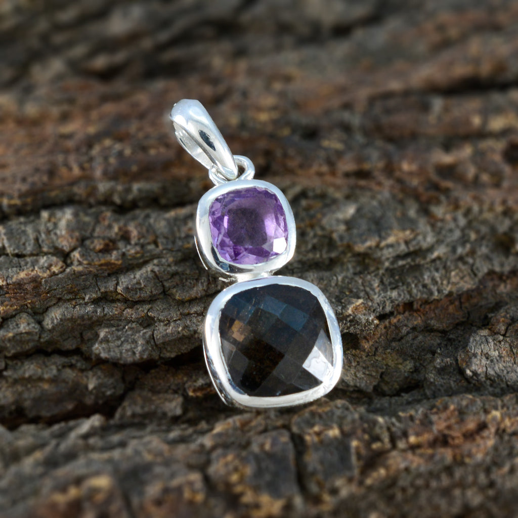 Multi Stone Whisper-thin Turkish 925 Silver Toi et Moi Stella Love multicolor Pendant Jewelry
