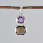 Multi Stone Whisper-thin Turkish 925 Silver Toi et Moi Stella Love multicolor Pendant Jewelry