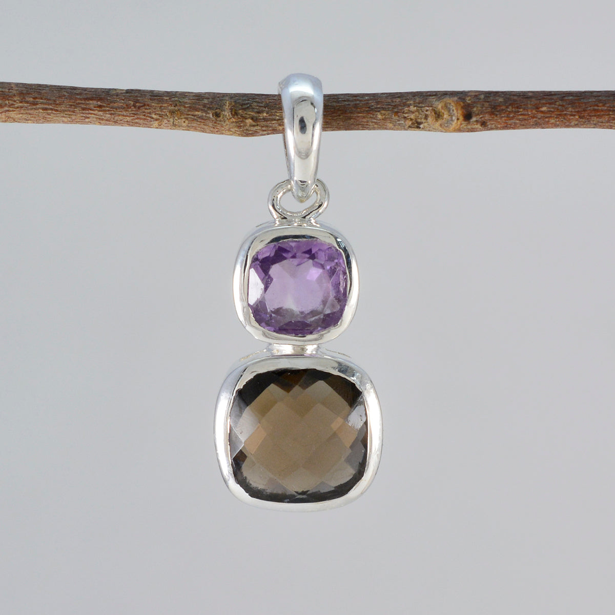 Multi Stone Whisper-thin Turkish 925 Silver Toi et Moi Stella Love multicolor Pendant Jewelry