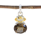 Multi Stone Delicate Latin American 92.5 Silver Toi et Moi multicolor Pendant