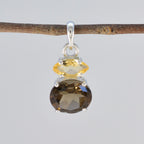 Multi Stone Delicate Latin American 92.5 Silver Toi et Moi Yasmine Graceful multicolor Pendant Jewellery