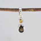 Minimalistischer japanischer Sterlingsilber-Anhänger „Toi et Moi Yan“ mit mehreren Steinen, moderner mehrfarbiger Schmuck