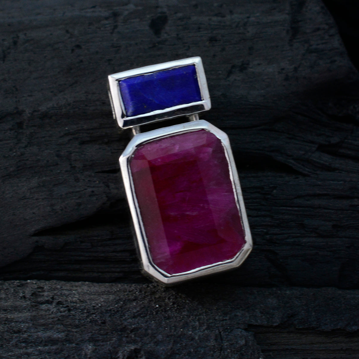 Multi Stone Whisper-thin Moroccan 925 Silver Toi et Moi Bianca Trendy multicolor Pendant Jewelry