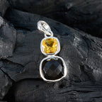 Multi Stone Whisper-thin American 92.5 Silver Toi et Moi Teresa Engagement multicolor Pendant Jewellery