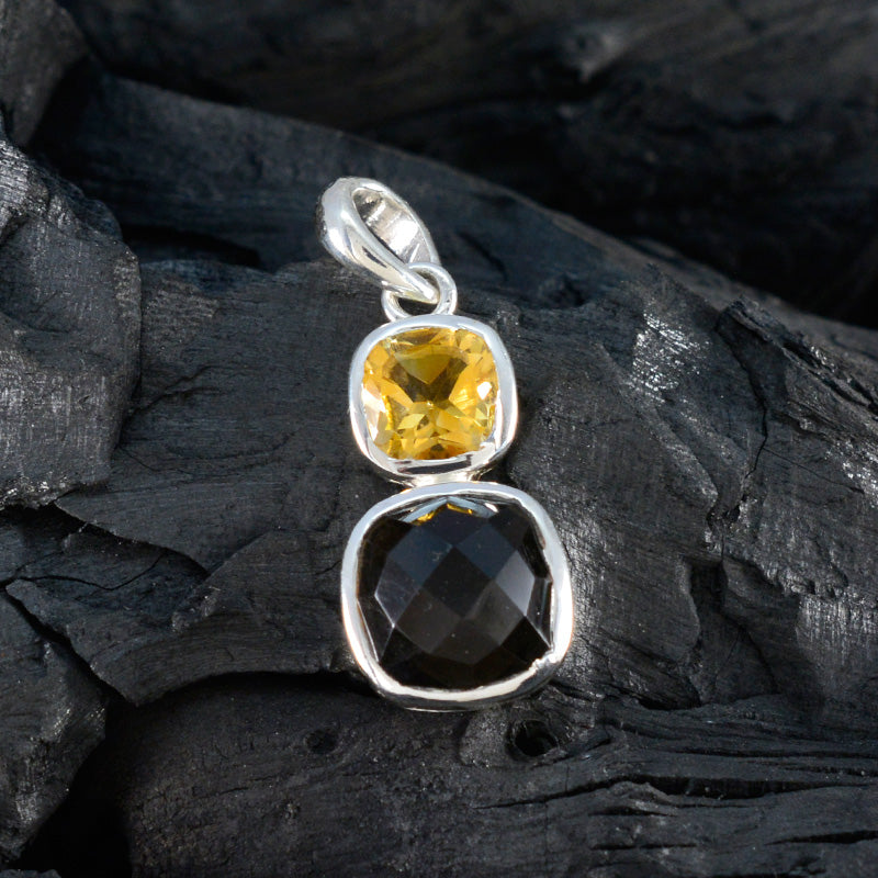 Multi Stone Whisper-thin American 92.5 Silver Toi et Moi Teresa Engagement multicolor Pendant Jewellery