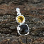 Multi Stone Whisper-thin American 92.5 Silver Toi et Moi Teresa Engagement multicolor Pendant Jewellery