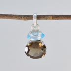 Multi Stone Delicate Russian Silver Toi et Moi Zoe Fairytale multicolor Pendant Jewelry