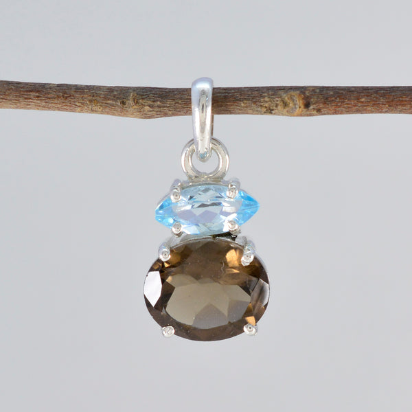 Multi Stone Delicate Russian Silver Toi et Moi Zoe Fairytale multicolor Pendant Jewelry