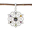 Multi Stone Classic Latin American 925 Silver Hepta multicolor Pendant