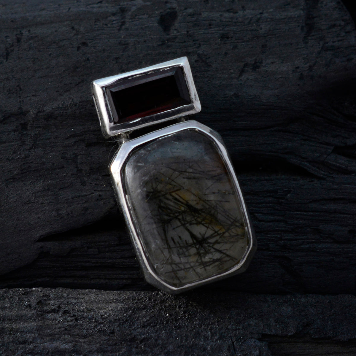 Multi Stone Whisper-thin Turkish Silver Toi et Moi Camila Engagement multicolor Pendant Jewelry