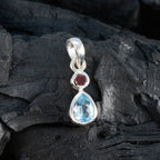 Multi Stone Minimalist Korean Silver Toi et Moi Yuna Abstract multicolor Pendant Jewelry