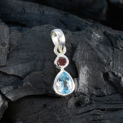 マルチストーン ミニマリスト 韓国 シルバー Toi et Moi Yuna アブストラクト マルチカラー ペンダント ジュエリー