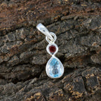 Multi Stone Minimalist Korean Silver Toi et Moi Yuna Abstract multicolor Pendant Jewelry