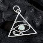 Opal Whisper-thin Italian Sterling Silver Solitaire Isadora Rope-Wire White Pendant Jewellery