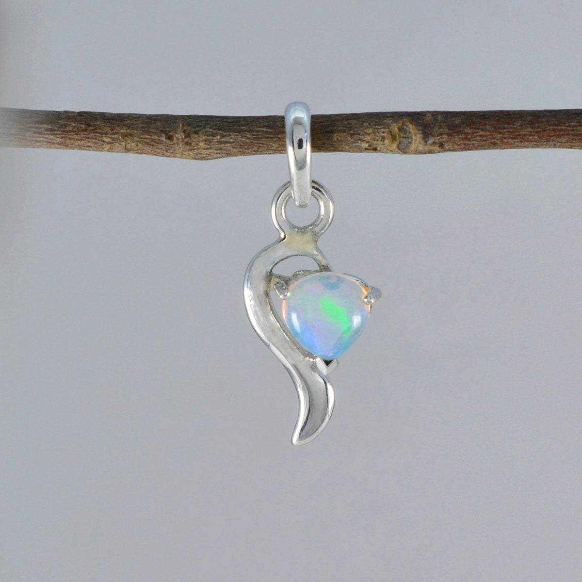 Opaal Minimalistische Japanse 92,5 Zilveren Solitaire Yuna Valentijn Witte Hanger Sieraden Secundaire afbeelding