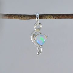 オパールミニマリスト 日本製 92.5 シルバー ソリティア ユナ バレンタイン ホワイトペンダントジュエリー