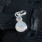 Opal Dainty Moroccan 92.5 Silver Toi et Moi Claire Feminine White Pendant Jewellery
