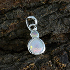 Opal Dainty Moroccan 92.5 Silver Toi et Moi Claire Feminine White Pendant Jewellery