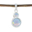 Opal Dainty Moroccan 92.5 Silver Toi et Moi White Pendant