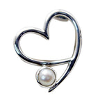 Pearl Featherlight Egyptian Sterling Silver Solitaire Isabella Modern White Pendant Jewellery