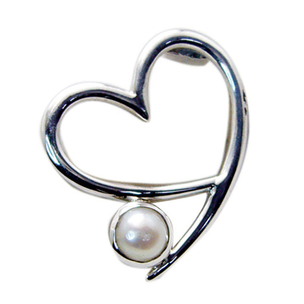 Pearl Featherlight Egyptian Sterling Silver Solitaire Isabella Modern White Pendant Jewellery
